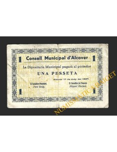 ALCOVER (Tarragona), 1 Pesseta 11-06-1937