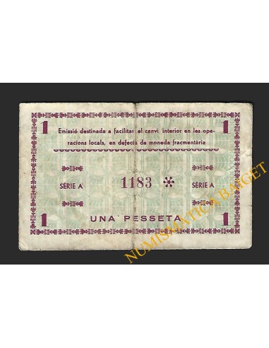 ALCOVER (Tarragona), 1 Pesseta 11-06-1937