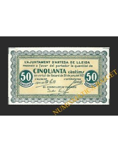 ARTESA DE LLEIDA (Lleida), 50 centims 20-06-1937