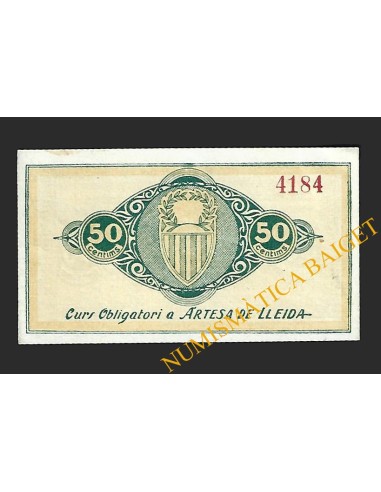 ARTESA DE LLEIDA (Lleida), 50 centims 20-06-1937