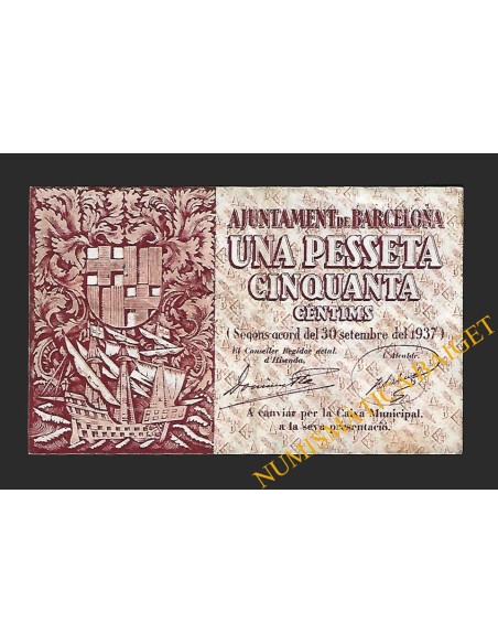 BARCELONA, 1'50 pessetes 30-09-1937