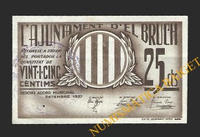BRUCH, EL (Barcelona), 25 centims, setembre 1937