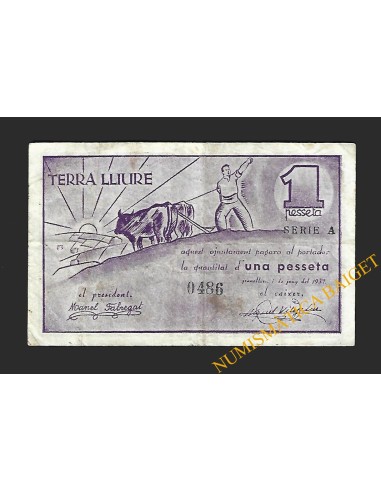 GRANOLLERS (Barcelona), 1 pesseta, 1 de juny del 1937  