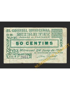MIRAVET (Tarragona), 50 centims, 24 de juny del 1937 