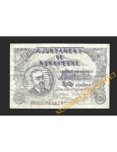 MORA D'EBRE (Tarragona), 50 centims, 10 de juny del 1937 