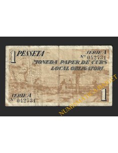 OLOT (Barcelona), 1 pesseta,1 de març del 1937  2
