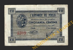 PERELLO, EL (Tarragona), 50 centims  6 de juny del1937