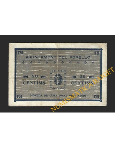 PERELLO, EL (Tarragona), 50 centims  6 de juny del1937