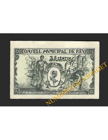 REUS (Tarragona) 25 centims 14 d'abril del 1937 A. Soler