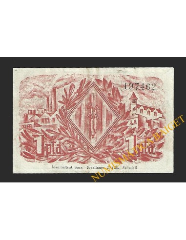 SABADELL (Barcelona) 1 pesseta  21 de maig del 1937