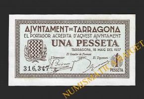 TARRAGONA 1 pesseta 18 de maig del 1937 