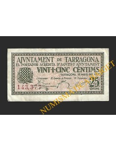 TARRAGONA 25 cèntims 18 de maig del 1937 