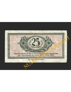 TARRAGONA 25 cèntims 18 de maig del 1937  2