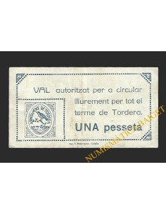 TORDERA (Barcelona) 1 pesseta 11 de maig del 1937  Serie A 2