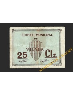 VILADA (Barcelona) 25 cèntims, 1937