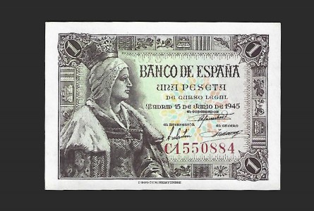 ESTADO ESPAÑOL 1 PESETA 1945 SERIE C