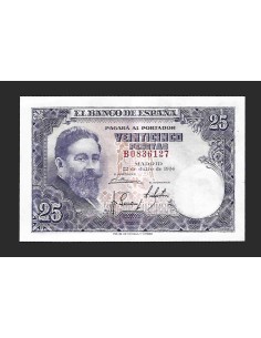 ESTADO ESPAÑOL 25 PESETAS 1954 SERIE B