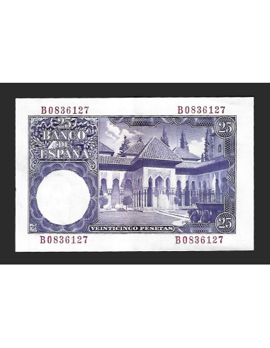 ESTADO ESPAÑOL 25 PESETAS 1954 SERIE B