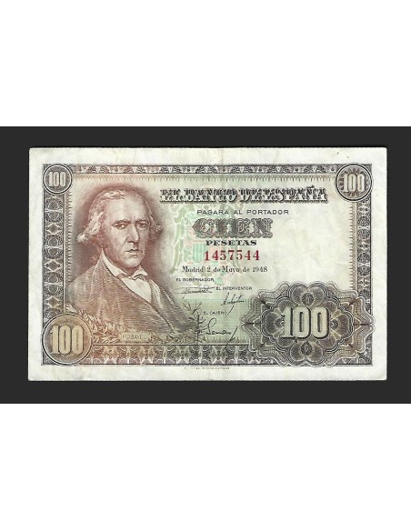 ESTADO ESPAÑOL 100 PESETAS 1948 SIN SERIE