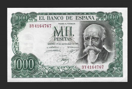 ESTADO ESPAÑOL 1000 PESETAS 1971 SERIE 3Y