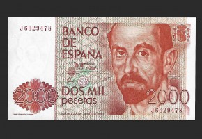JUAN CARLOS I 2000 PESETAS 1980 SERIE J