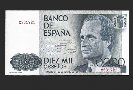 JUAN CARLOS I 10000 PESETAS 1985 SIN SERIE