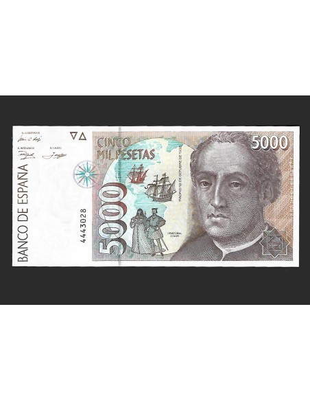 JUAN CARLOS I 5000 PESETAS 1992 SIN SERIE