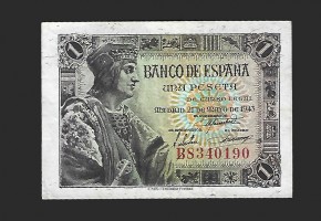 ESTADO ESPAÑOL 1 PESETA 1943 SERIE B