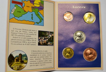 ANDORRA, MINT SET 1986. 5 MONEDAS