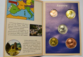 ANDORRA, MINT SET 1986. 5 MONEDAS