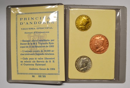 ANDORRA, MINT SET 1984. 3 MONEDAS