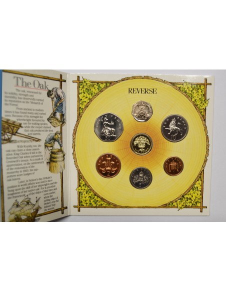 GRAN BRETAÑA, MINT SET 1987. 7 MONEDAS