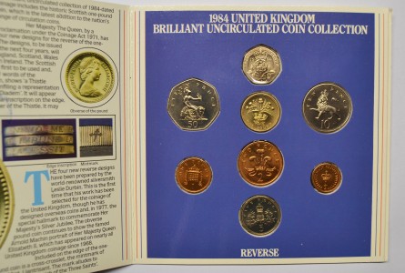GRAN BRETAÑA, MINT SET 1984. 8 MONEDAS