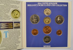 GRAN BRETAÑA, MINT SET 1984. 8 MONEDAS