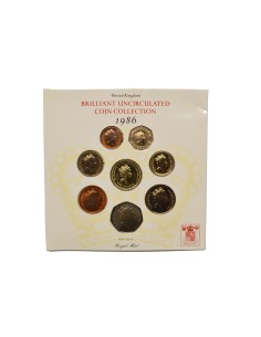 GRAN BRETAÑA, MINT SET 1986. 8 MONEDAS