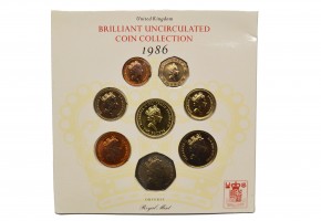 GRAN BRETAÑA, MINT SET 1986. 8 MONEDAS