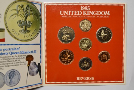 GRAN BRETAÑA, MINT SET 1985. 7 MONEDAS