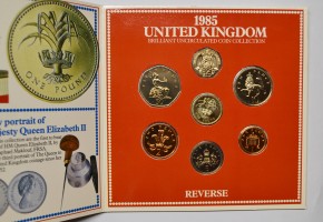 GRAN BRETAÑA, MINT SET 1985. 7 MONEDAS