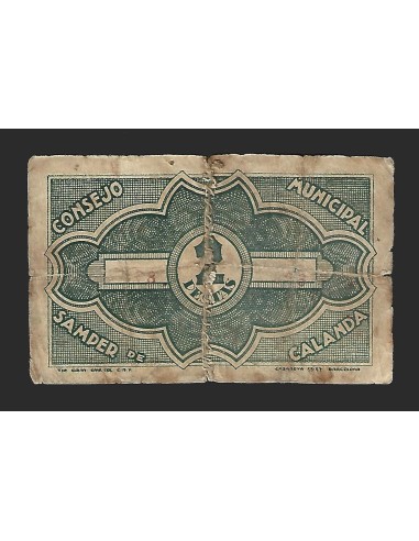 SAMPER DE CALANDA (Teruel) 2 pesetas 24 de abril de 1937