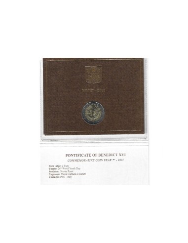  VATICANO. SET OFICIAL 2 EUROS 2011