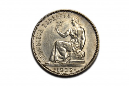 SEGUNDA REPUBLICA, 1 Peseta 1933 * 3-4