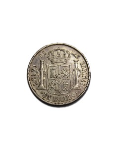 ISABEL II  1866, 1 escudo, Madrid 2