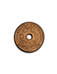 SEGUNDA REPUBLICA, 1938. 25 céntimos