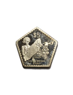 FIJI 1999, 5 DOLLARS MILLENNIUM