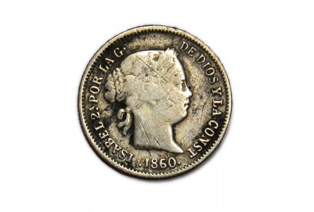 ISABEL II. 1 Real 1860, Barcelona