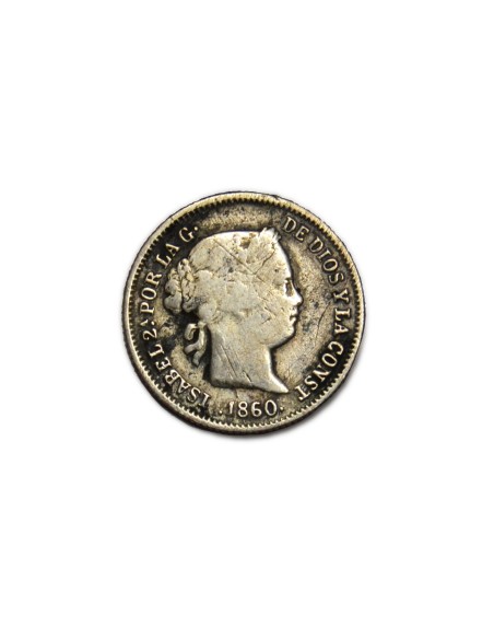 ISABEL II. 1 Real 1860, Barcelona