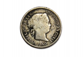 ISABEL II. 1 Real 1860, Barcelona