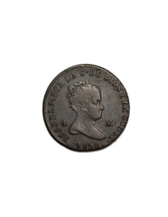 ISABEL II 1850, 4 maravedís, Jubia