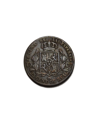 ISABEL II 1854, 25 céntimos de Real, Segovia