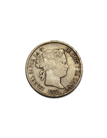 ISABEL II 1861, 4 Reales, Barcelona